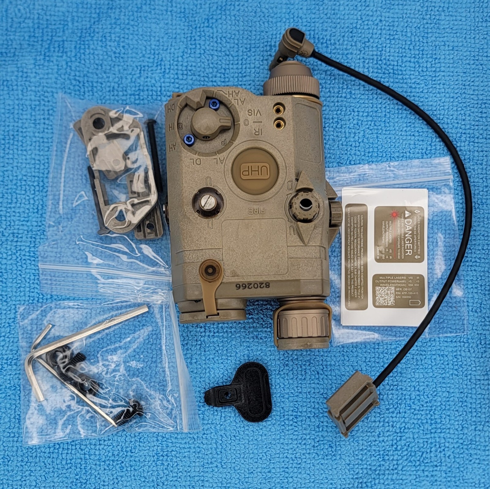 Somogear Peq 15 - Potted, Zeroable, Green Vis/IR Laser/Flashlight /Modbutton