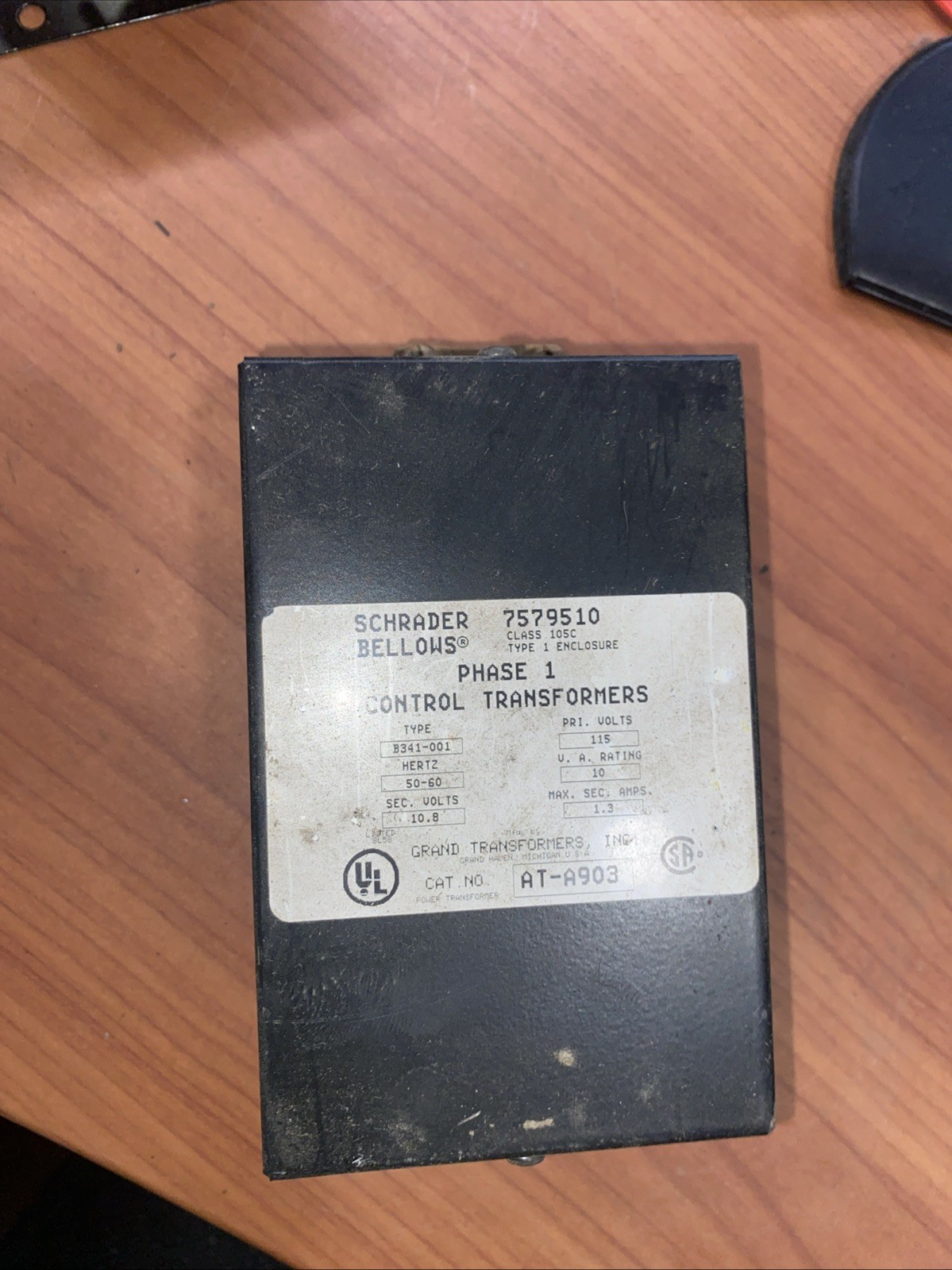 Schrader Bellows Control Transformer AT-A903 B341-001