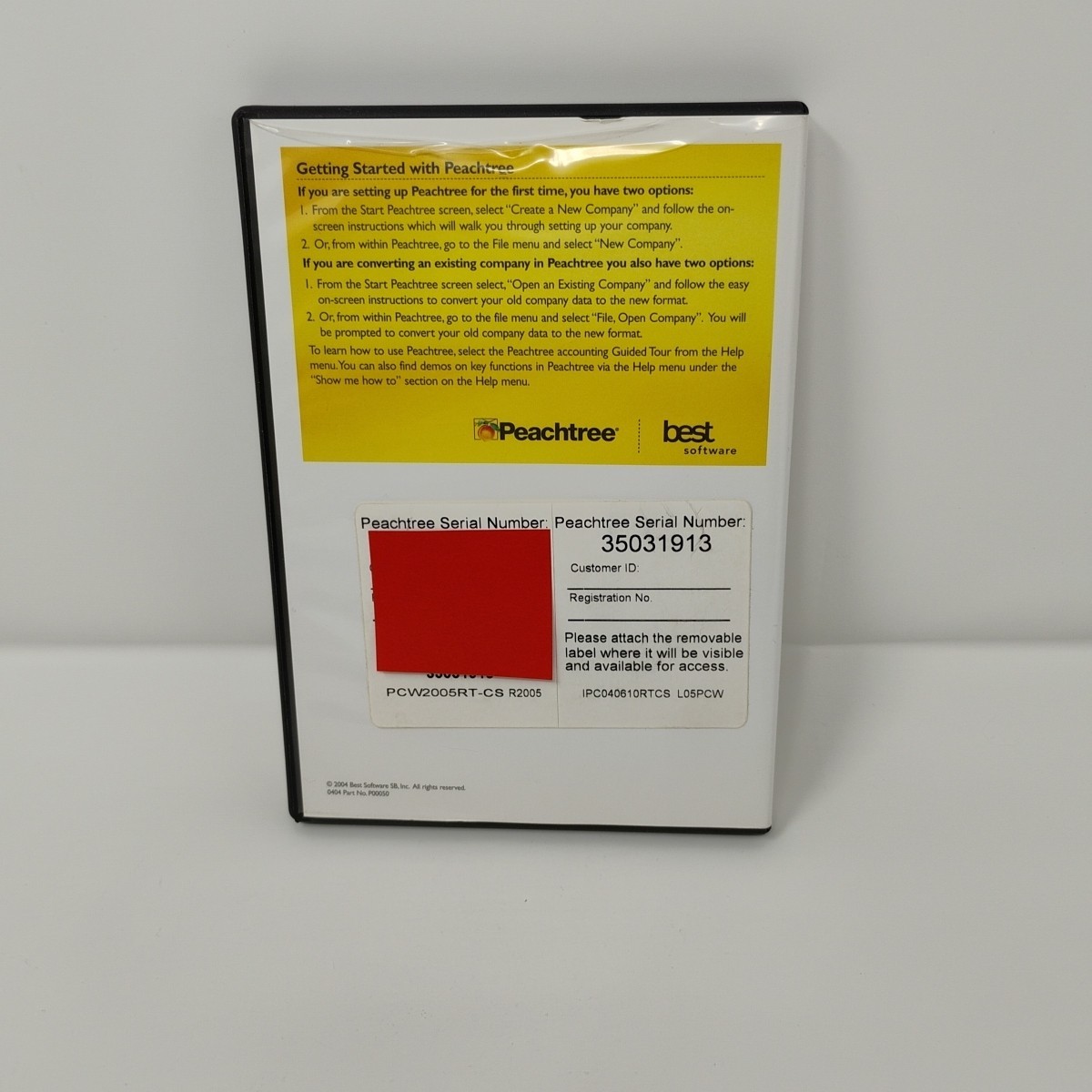 Peachtree Complete Accounting Software 2005 PC Big Box CD-ROM with Serial Number