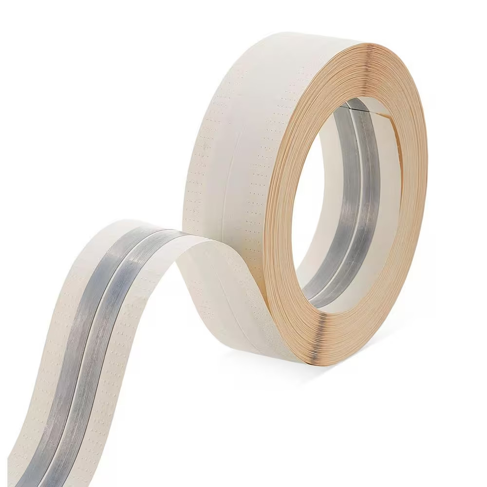 2 In. X 150 Ft. Beige Reinforced Corner Metal Drywall Joint Tape for Wall Crack