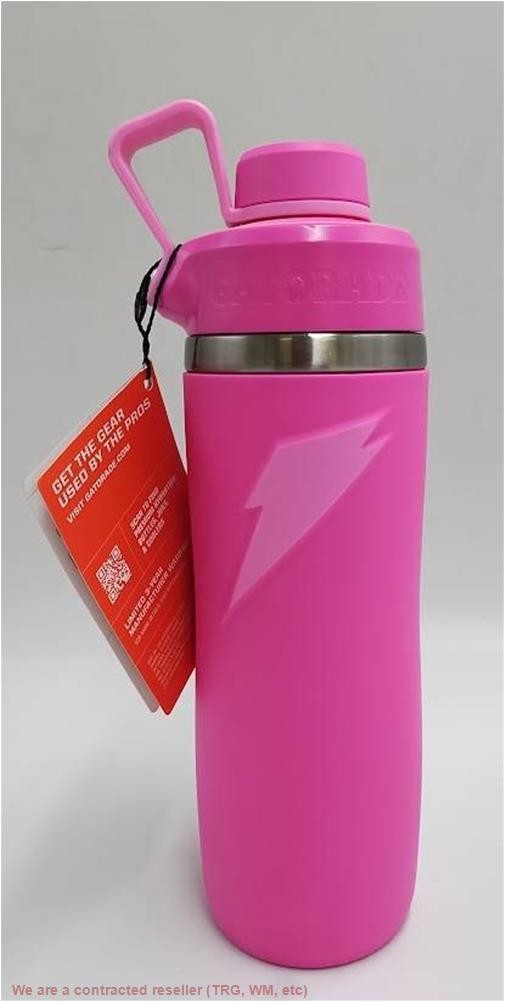 Gatorade 22oz Stainless Steel Twist Cap Water Bottle - Pink READ DESCRIPTION