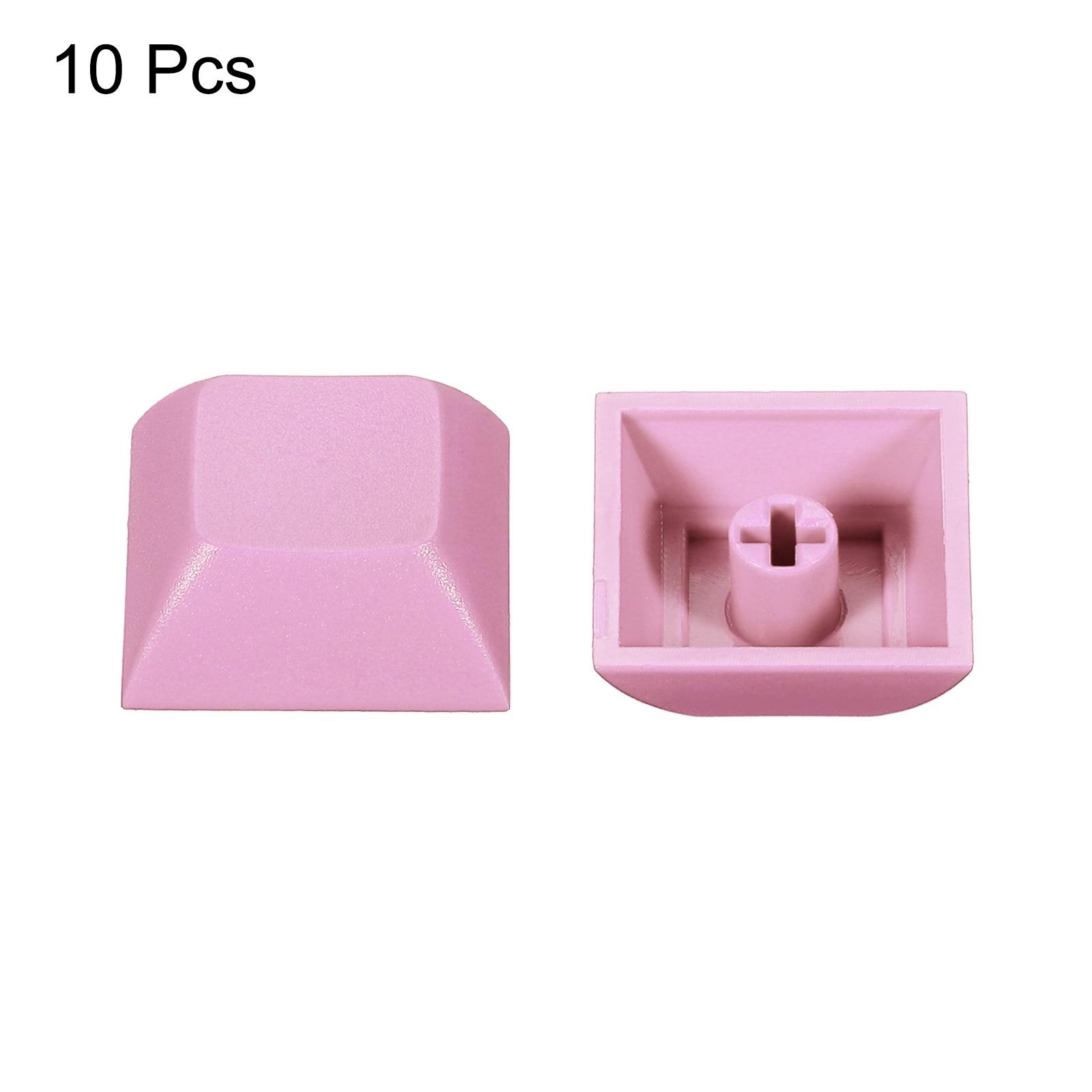 1U Blank Keycaps 10 Pack MX Keyboard Replacement Universal PBT Mechanical, Pink