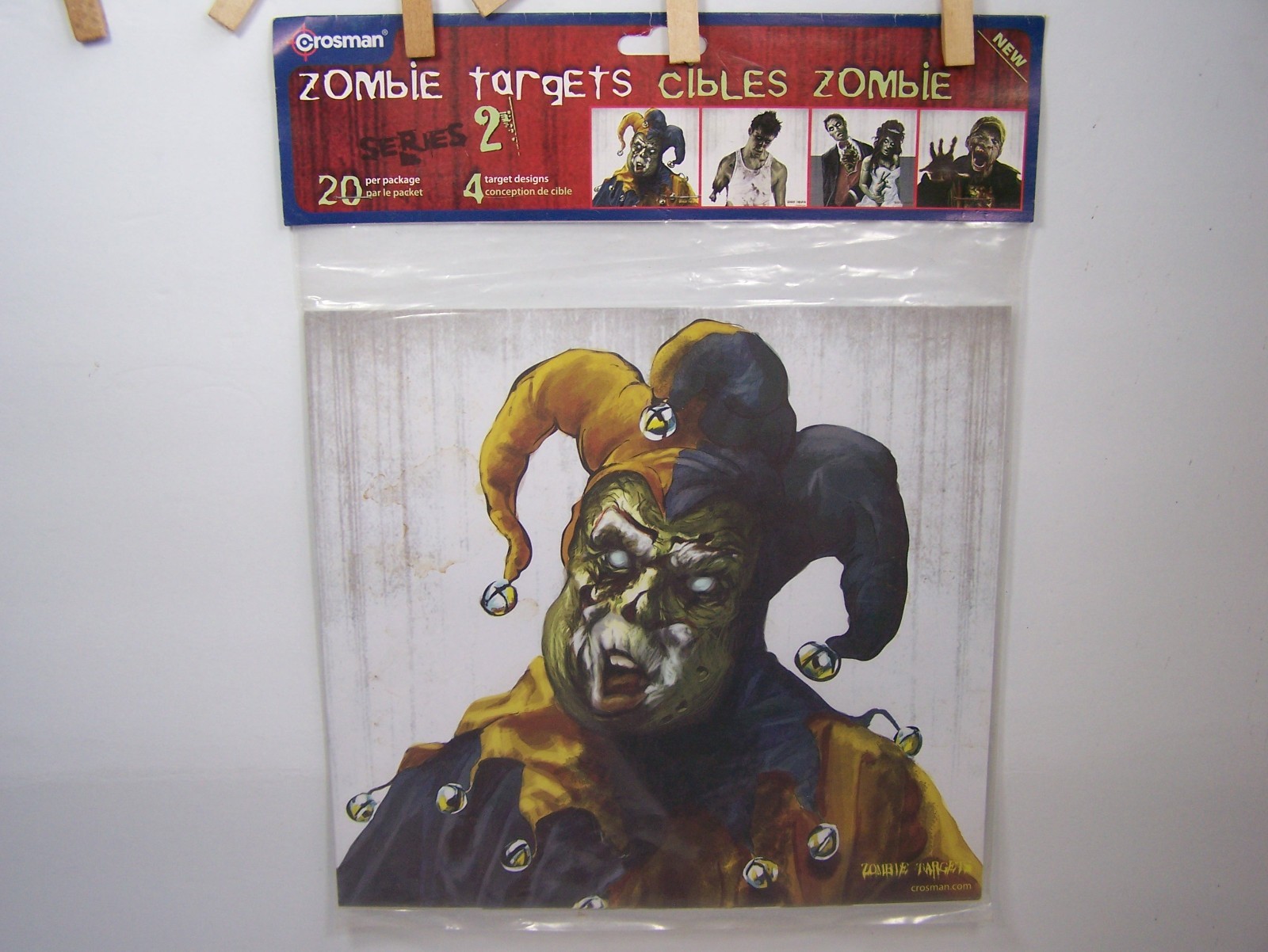 Crosman Targets Zombie Cibles 20 Per Package 4 Designs Series 2