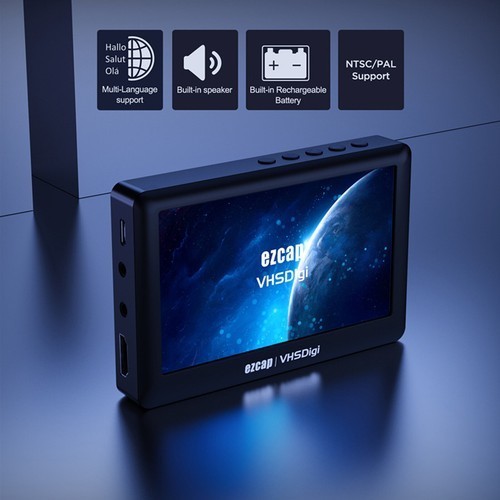 VHS Video to Digital Converter Video Capture Box Recorder Records Video
