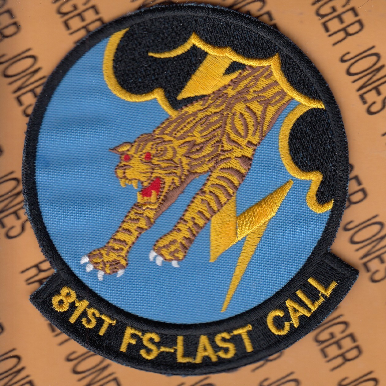 USAF Air Force 81st Fighter Sq FS PANTHERS LAST CALL ~4" patch c/e