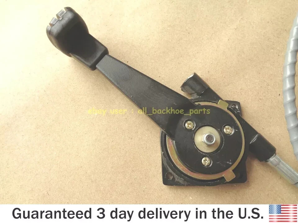 JCB BACKHOE - THROTTLE CABLE ASSEMBLY WITH LEVER & KNOB (PART NO. 334/E6422)