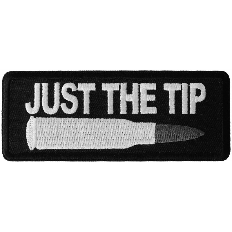 Patch (Iron-On or Sew-On), Just The Tip Bullet Military Morale, 4" x 1.5"