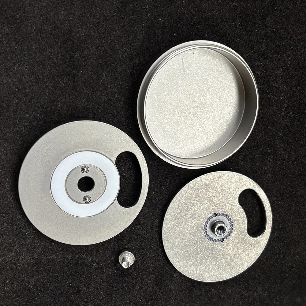 Small Titanium Alloy Storage Box Small Tool Round Case Travel Pill Bottle