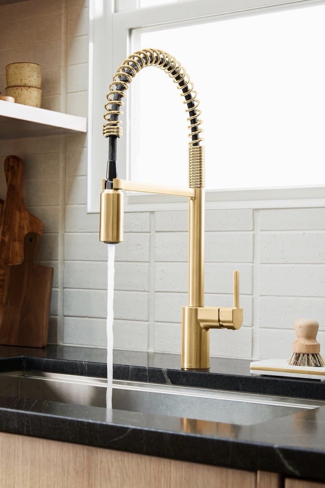 New Moen 5923BG Align One Handle Pulldown Kitchen Faucet - Brushed Gold