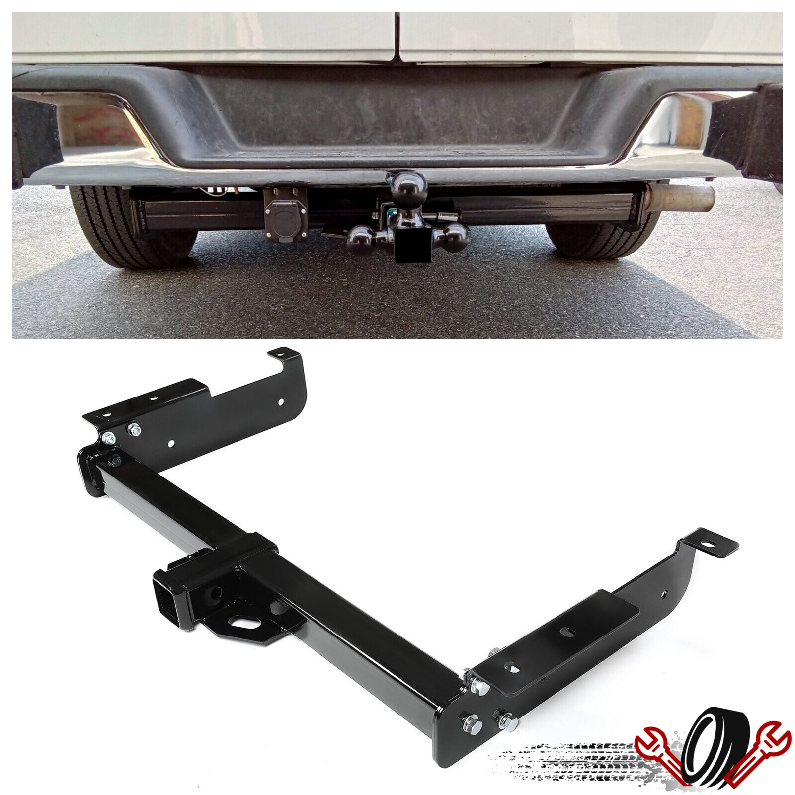 Trailer Hitch Towing Receiver For 96-24 Chevy GMC Express Savana 1500 2500 3500