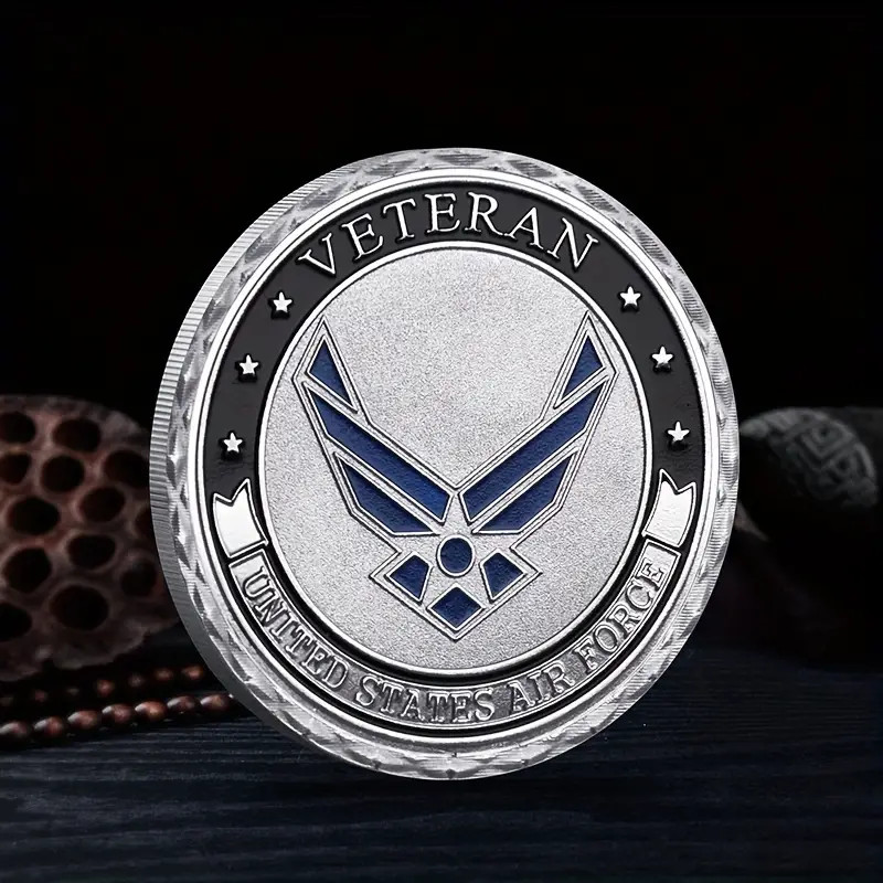 US Air Force Vet Silver Challenge Coin - Excellent Gift