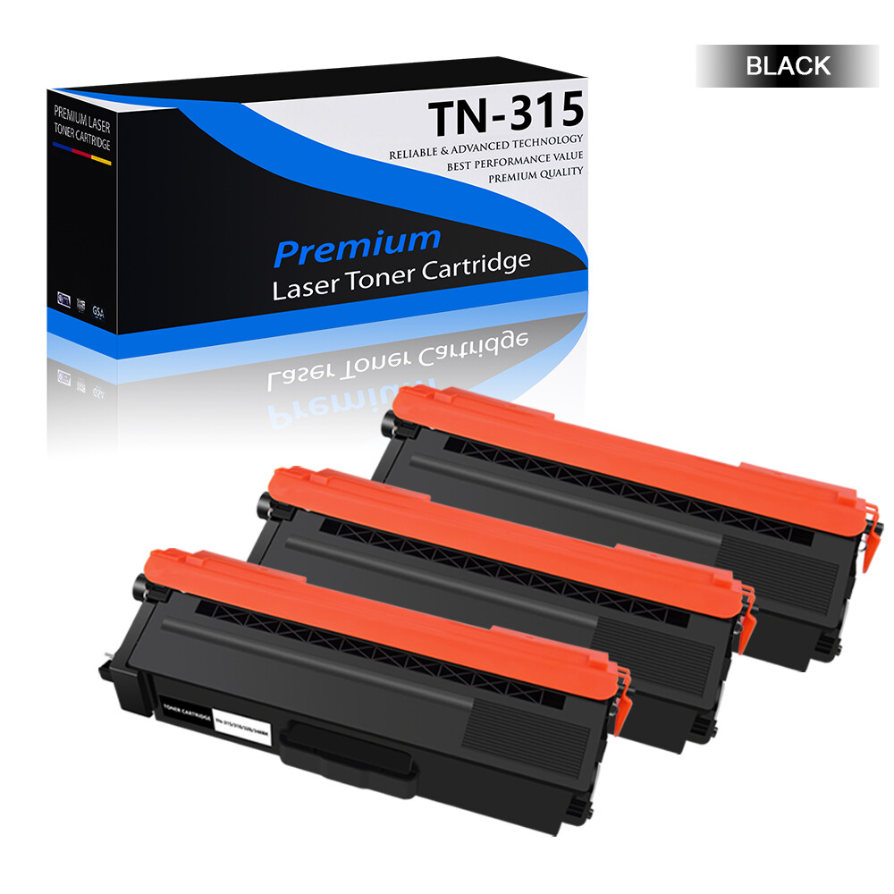 3PK TN315 Black Toner Cartridge For Brother TN315BK MFC-9970cdw HL-4150cdn
