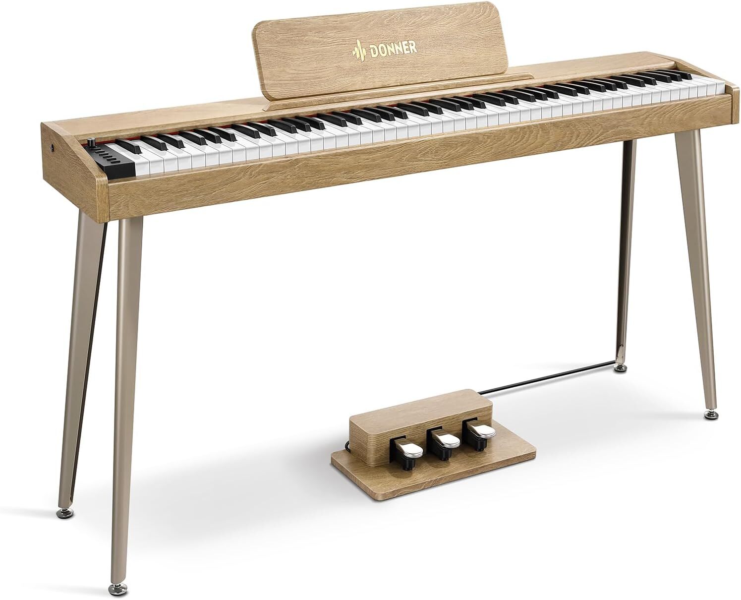 🎹 Donner DDP-60 Digital Piano Keyboard 128 Tones With Wood Stand Triple Pedal