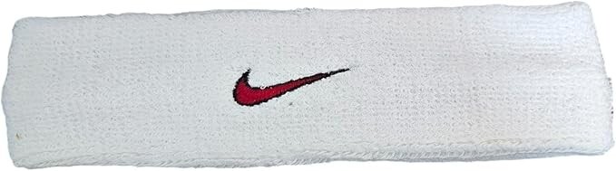Vintage Nike Swoosh White Terry Sweatband Unisex Adult Headband One Size NEW