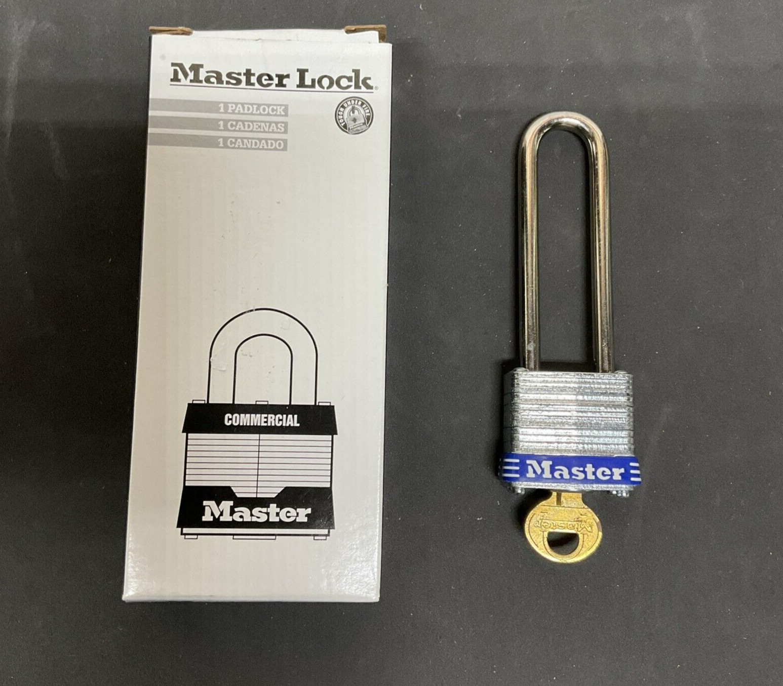 Master Lock No. 7 Long Shank 2 1/2" Size 1 1/8" Wide system:M30 one key each new