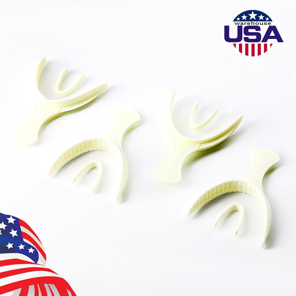 Dental Impression Triple Trays Registration Bite Trays Disposable Multi Styles