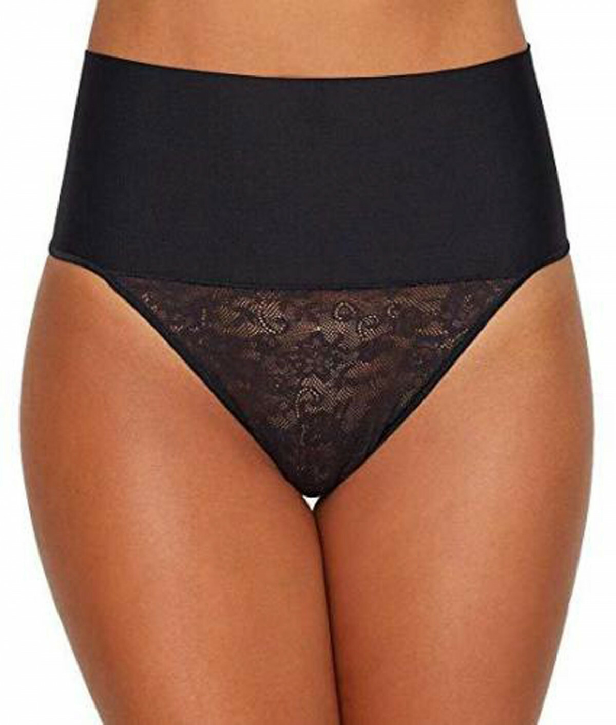 Maidenform DM0049 Tame Your Tummy Lace Thong black