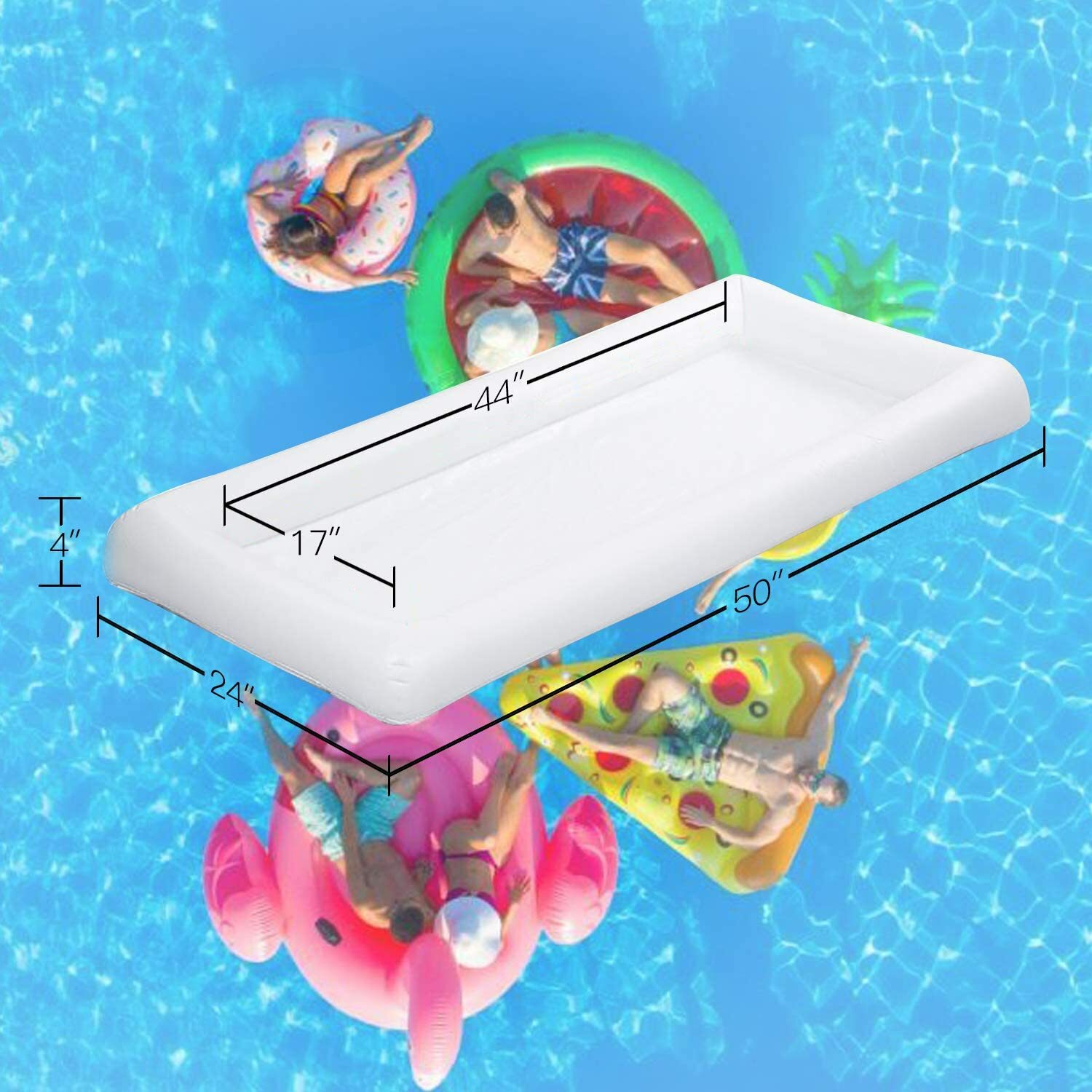 Novelty Place Inflatable Ice Serving Buffet Bar with Drain Plug - LARGE SIZE