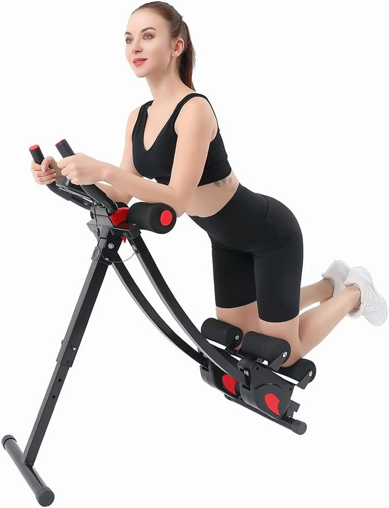 Ab Machine, Ab Workout Equipment for Home Gym, Height Adjustable Ab Trainer, Fol