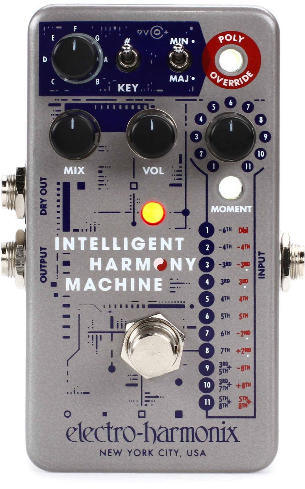 Electro-Harmonix Intelligent Harmony Machine Harmony and Pitch Shifter Pedal