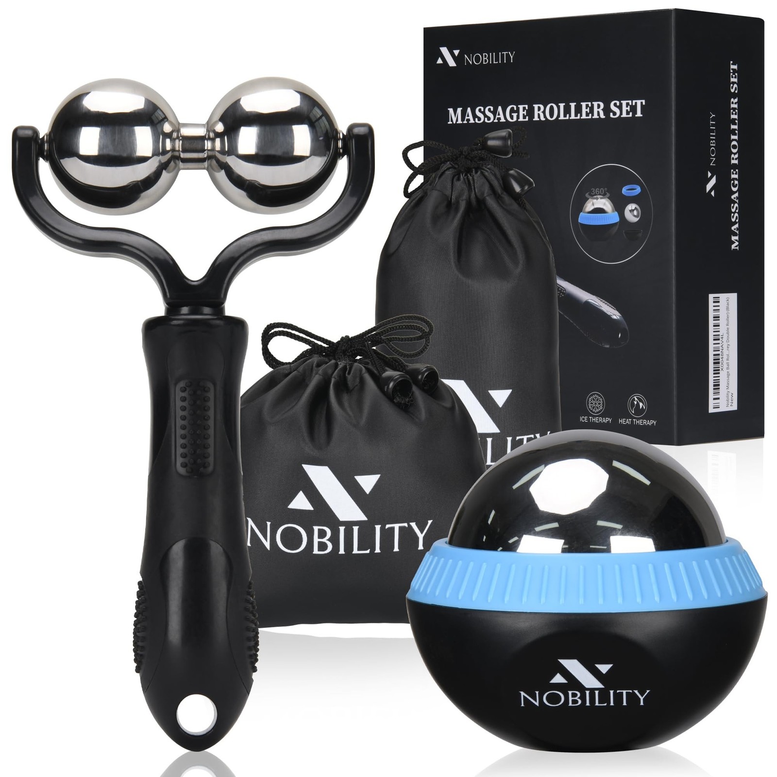 Nobility Massage Ball Roller– Ice Cold and Hot for Deep Tissue and Sore Mu