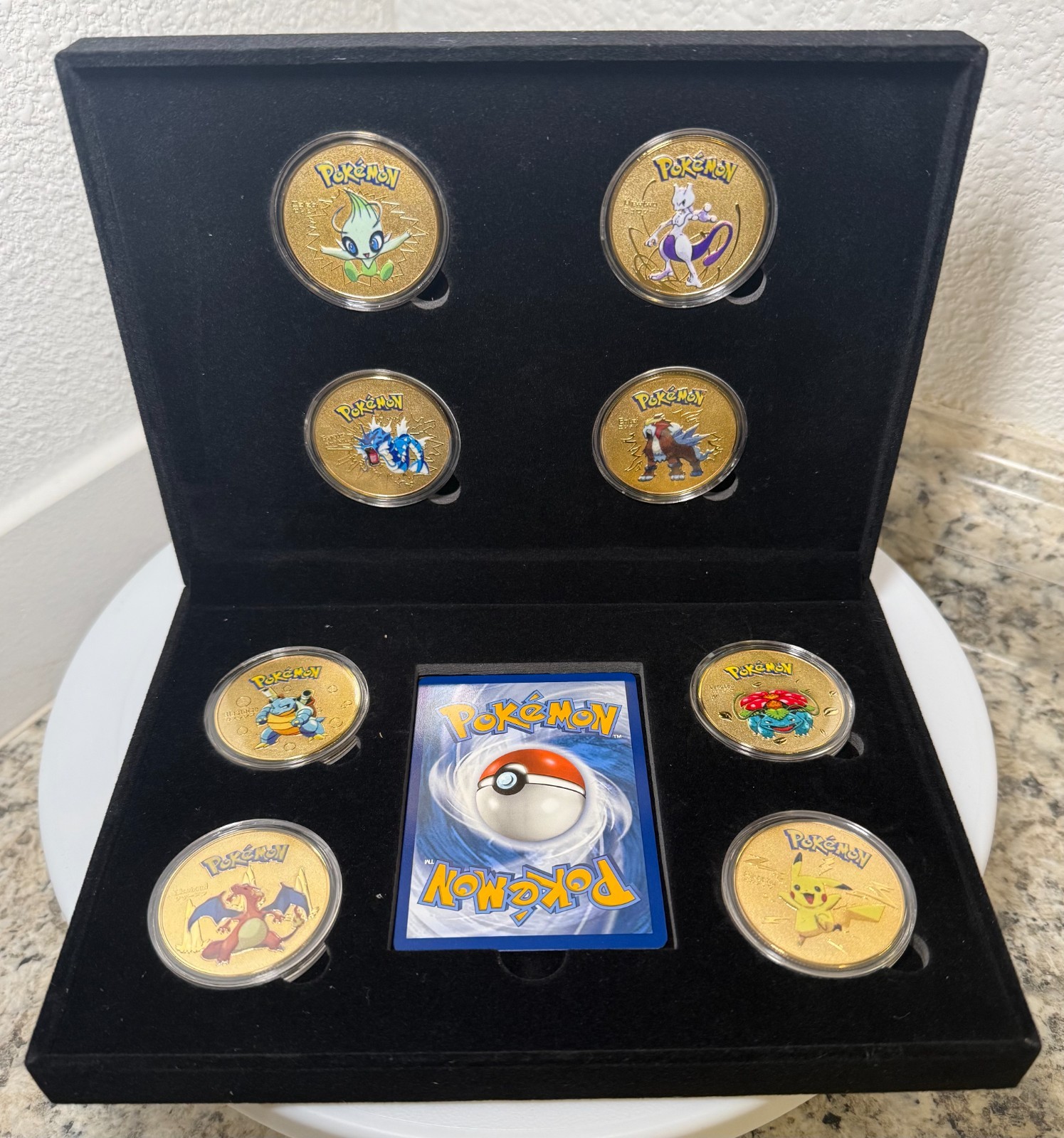 Pokemon Collectible 8pc. Gold Coin Set - 24K Gold-Plated Coins