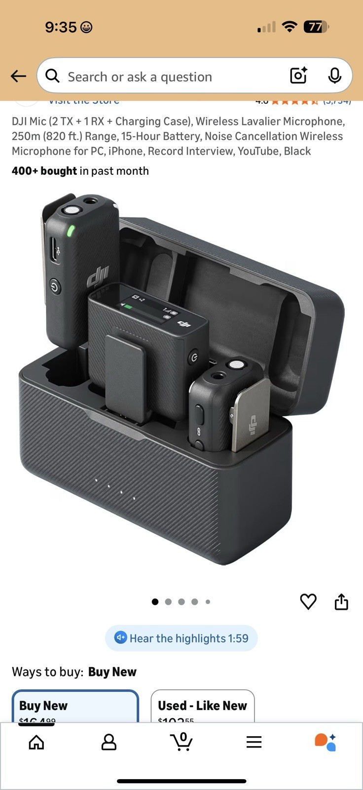DJI Mic 2 TX+1 RX+ Charging Case Wireless Microphone AST01