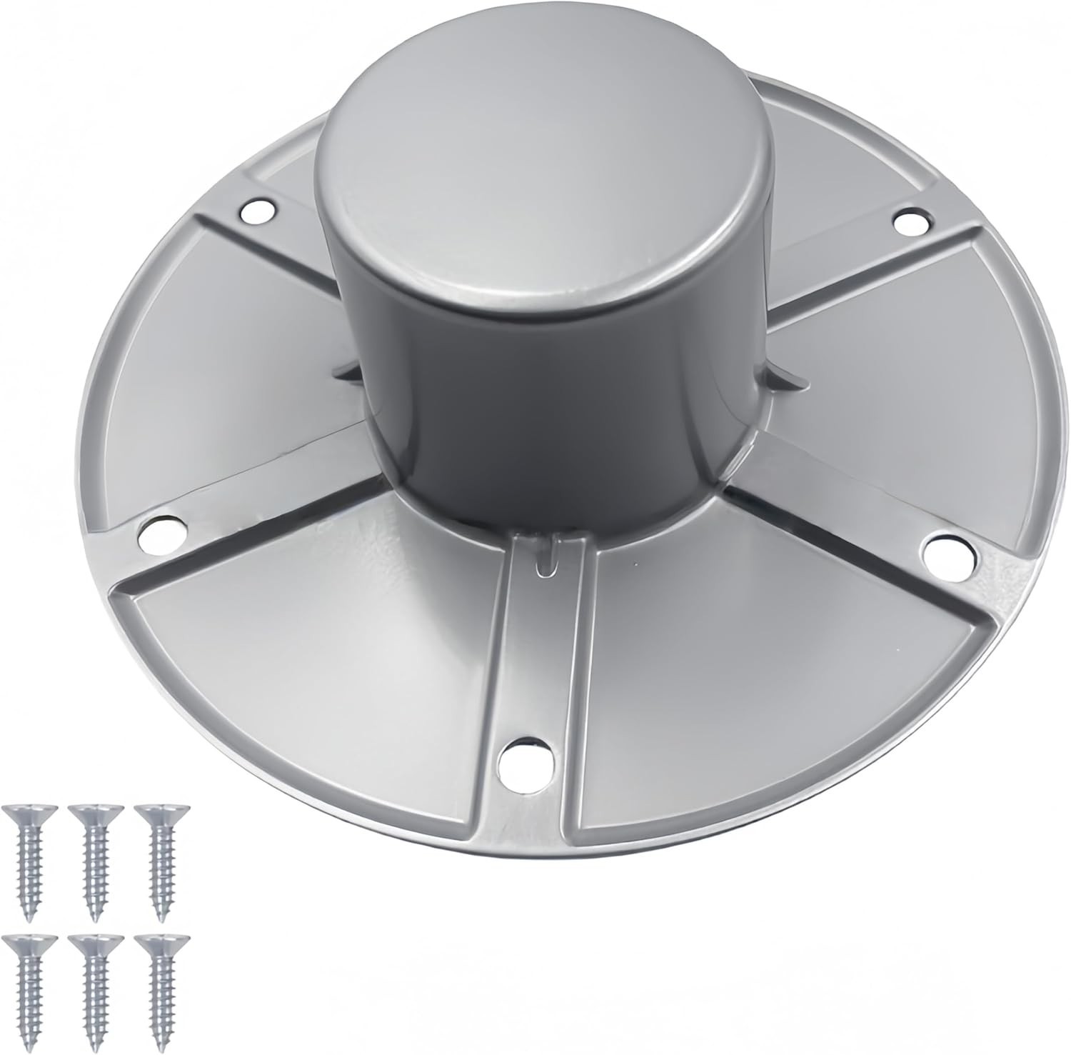 Durable RV Boat Table Base Mount - 5.91” Chrome Flange with Easy Installation