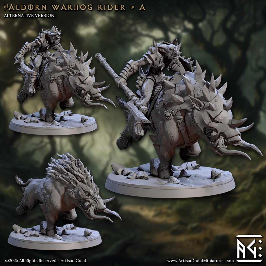 Warhog Mounted Hobgoblin Warrior Cavalry - Artisan Guild - Dungeons and Dragons