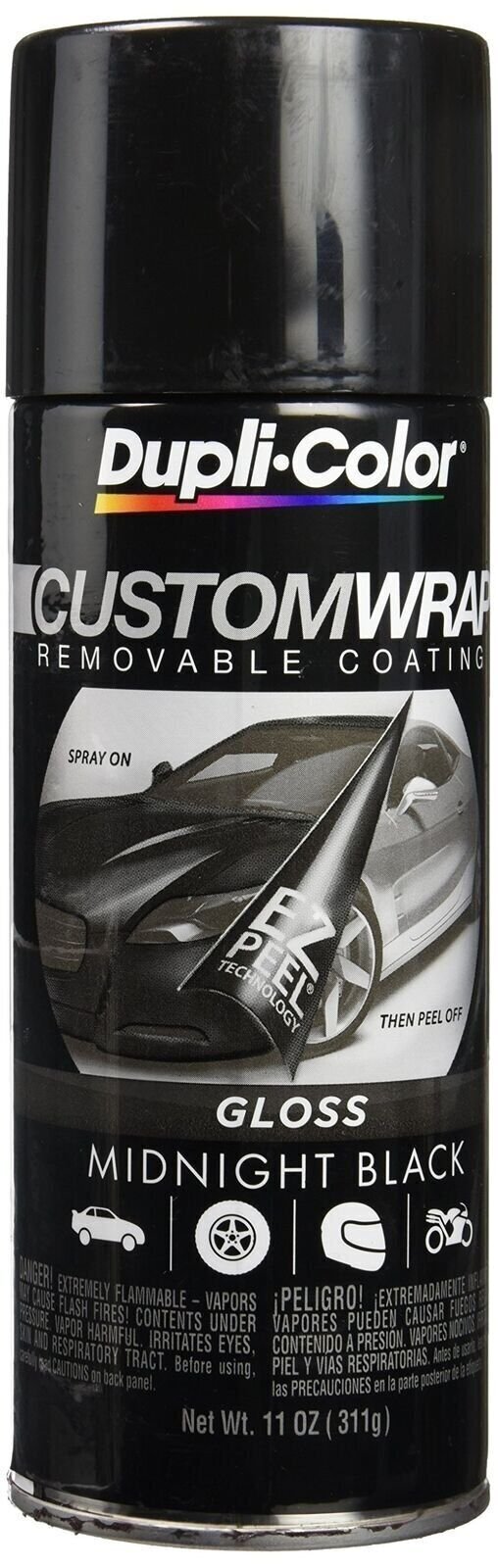 Dupli-Color ECWRC8400 Custom Wrap Gloss Removable Automotive Paint - Midnight...