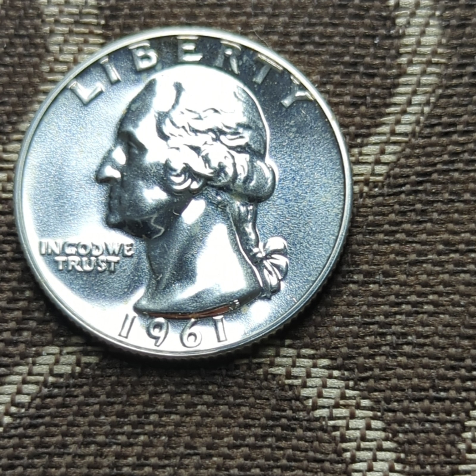 1961 Proof Washington Quarter Dollar Coin 25C, Uncertified