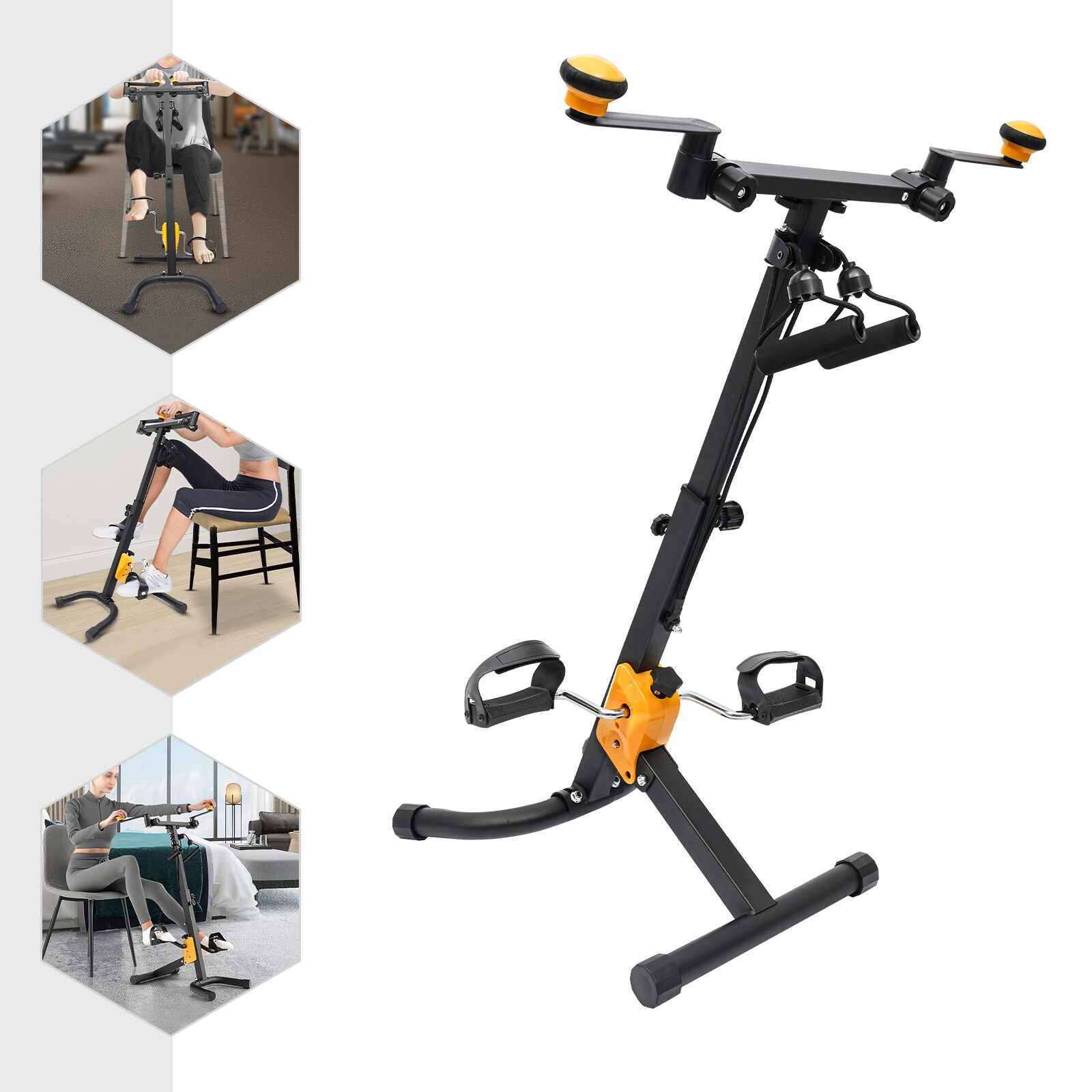 Pedal Exerciser For Seniors 8 Gear Adjustable Full Body Exercise Bike Foldable
