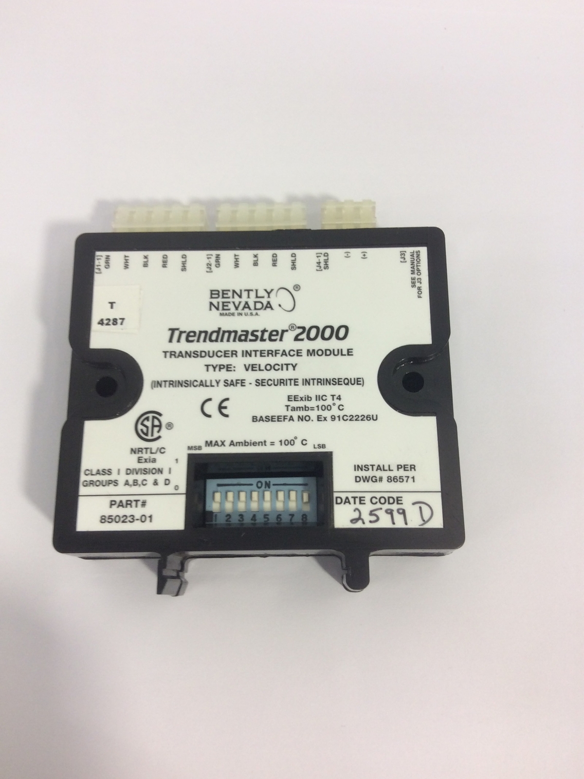 New Bently Nevada Trendmaster 2000 Transducer Interface Module Velocity 85023-01