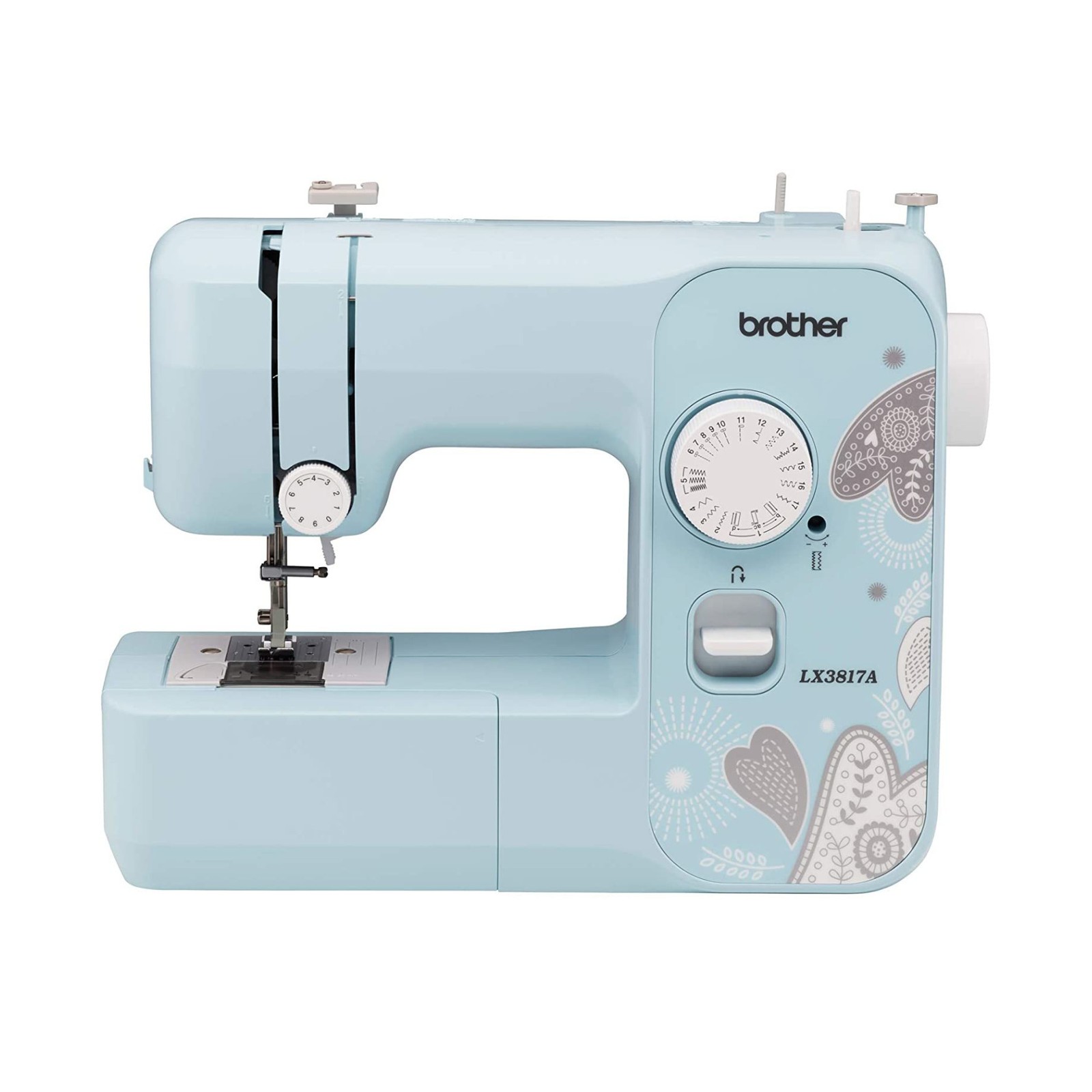 Brother RLX3817A 17-Stitch Sewing Machine Refurbished Bundle (Blue)