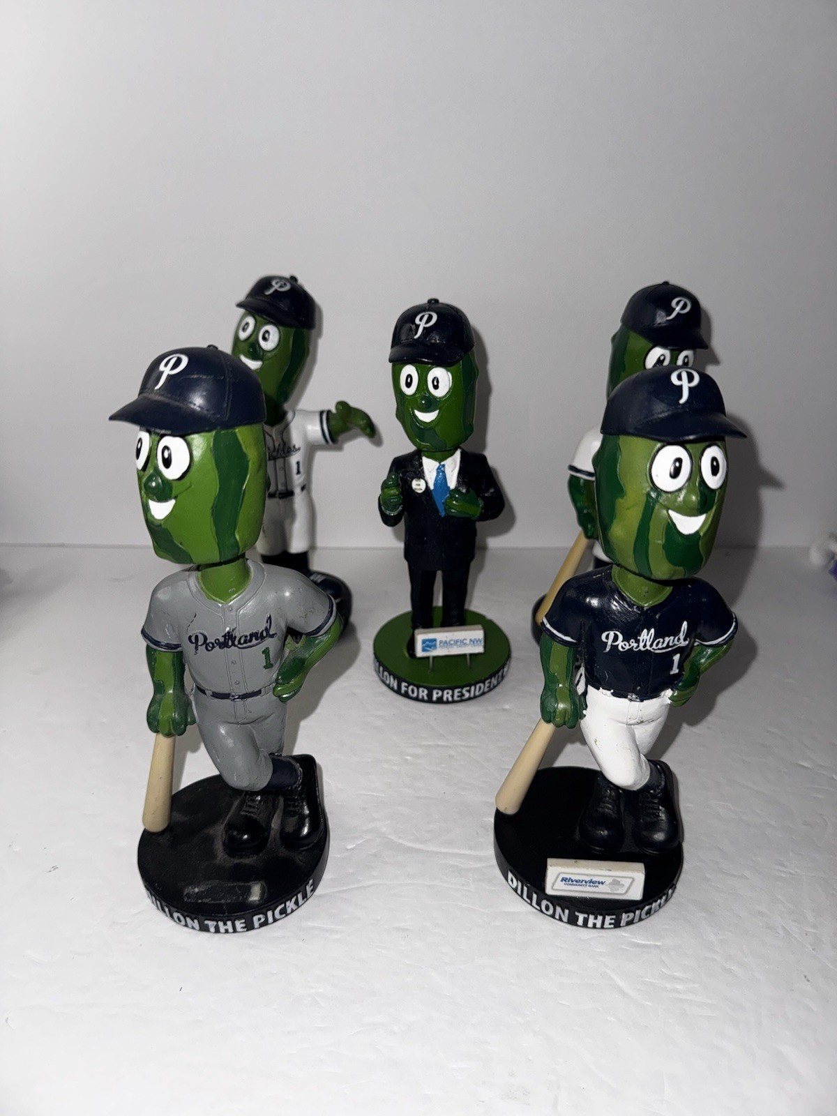 Portland Pickles Dillon the Pickle Set 5 Total  Bobblehead