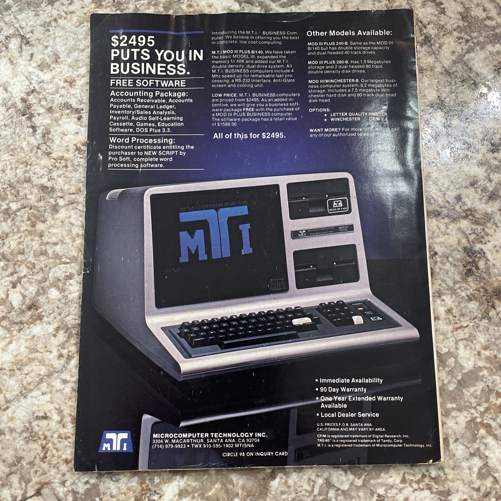 INTERFACE AGE MAGAZINE VINTAGE SEP 1982