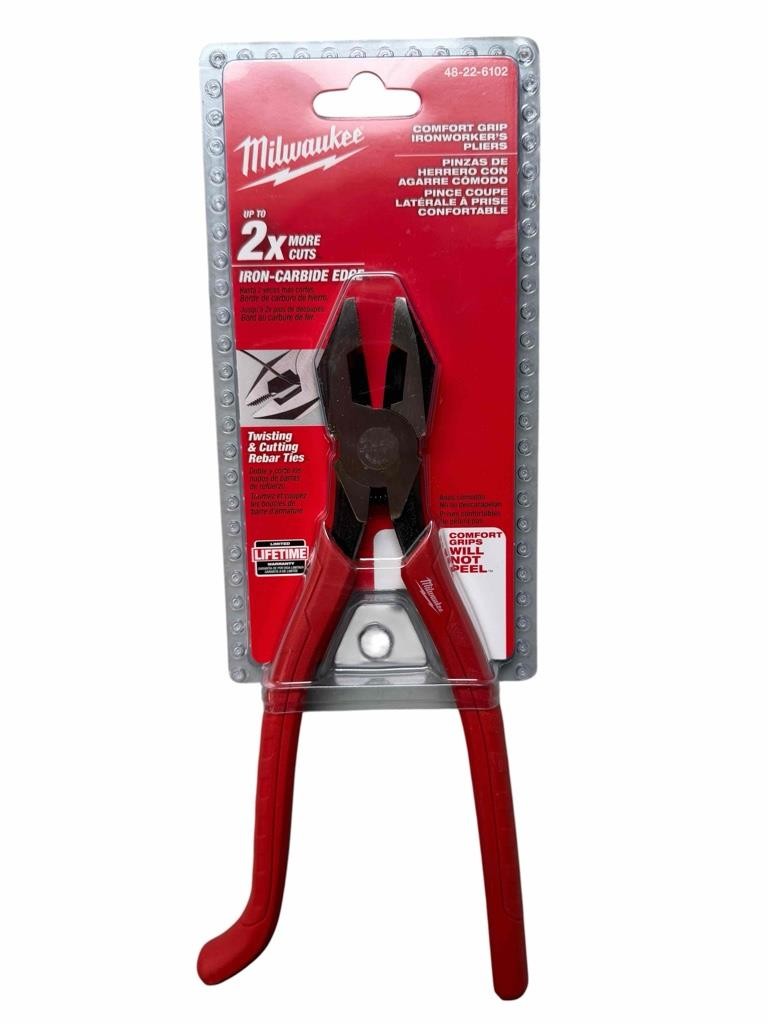 NEW Milwaukee Comfort Grip Ironworker's Pliers 9" 48-22-6102