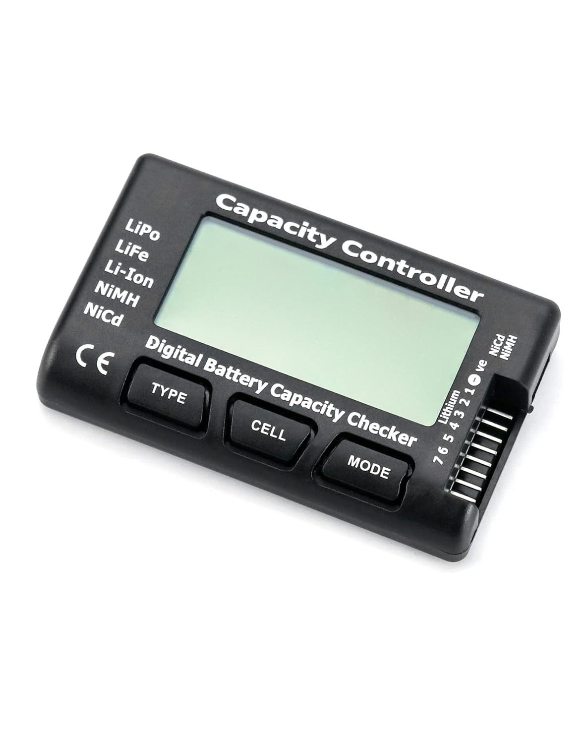 QWORK RC Cellmeter Controller Tester Voltage Tester, 7 Digital 1 Pack, Black