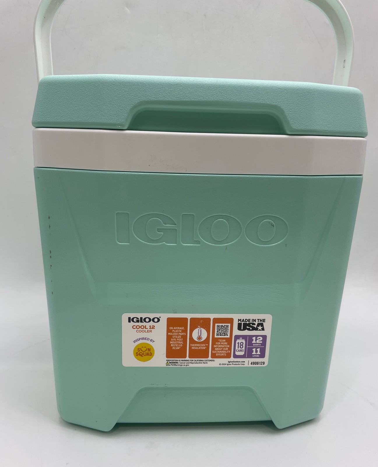 IGLOO 18 CANS/12QT HARD SIDED COOLER - SEAFOAM