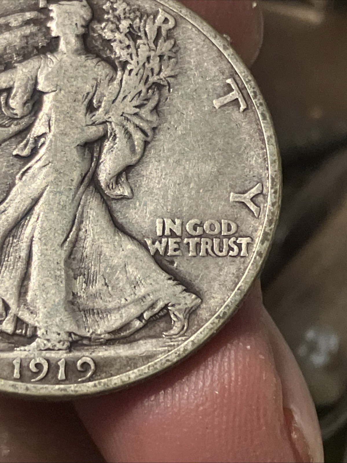 1919 walking liberty half dollar