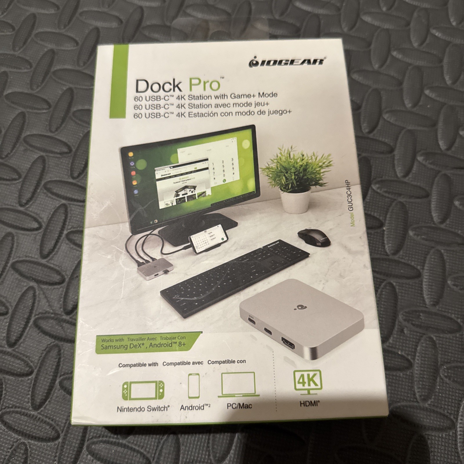 IOGEAR Silver GUC3C4HP Dock Pro 60 USB-C 4K Station with Game+ Mode
