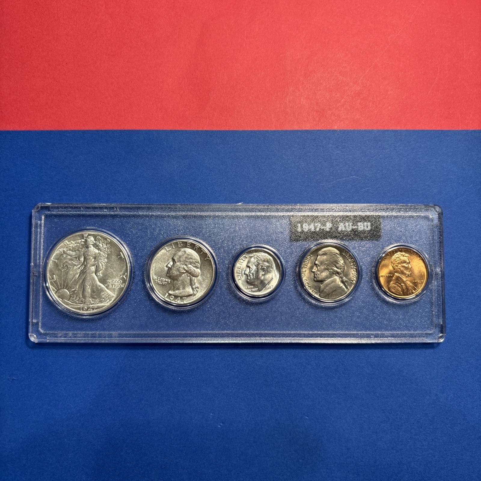 1947-P AU-BU US Mint Coin Set Gorgeous Nice Gift High Quality 90% Silver A+