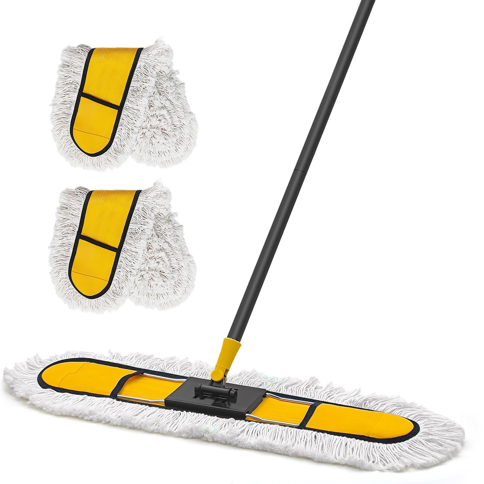 24” Commercial Dust Mop, Large Dry Dust Push Broom Indoor, Wide Floor Duster ...