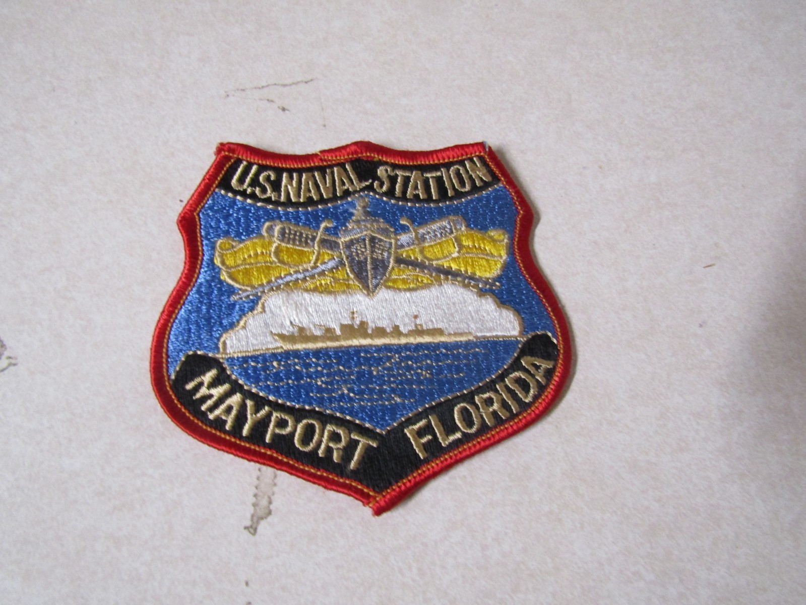 MILITARY PATCH UNITED STATES NAVY US NAVAL STATION MAYPORT FLORIDA