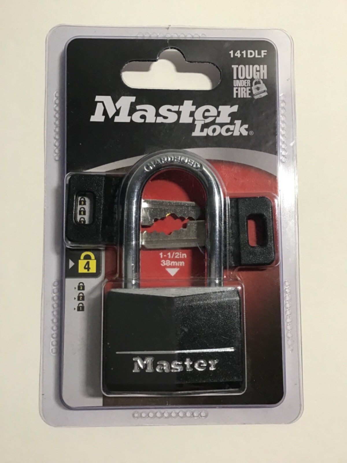 Master Lock-53210-One Padlock/Two Keys-1 1/2 in Shackle Clearance