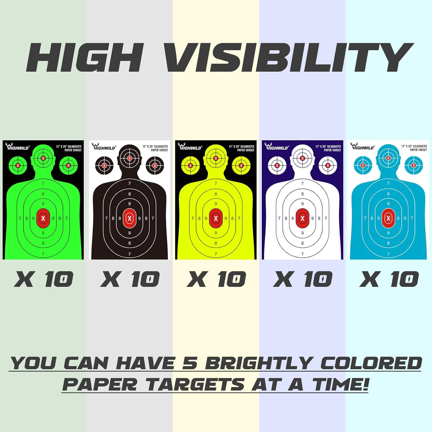 Shooting Range Silhouette Paper Target - 17X25 Inches