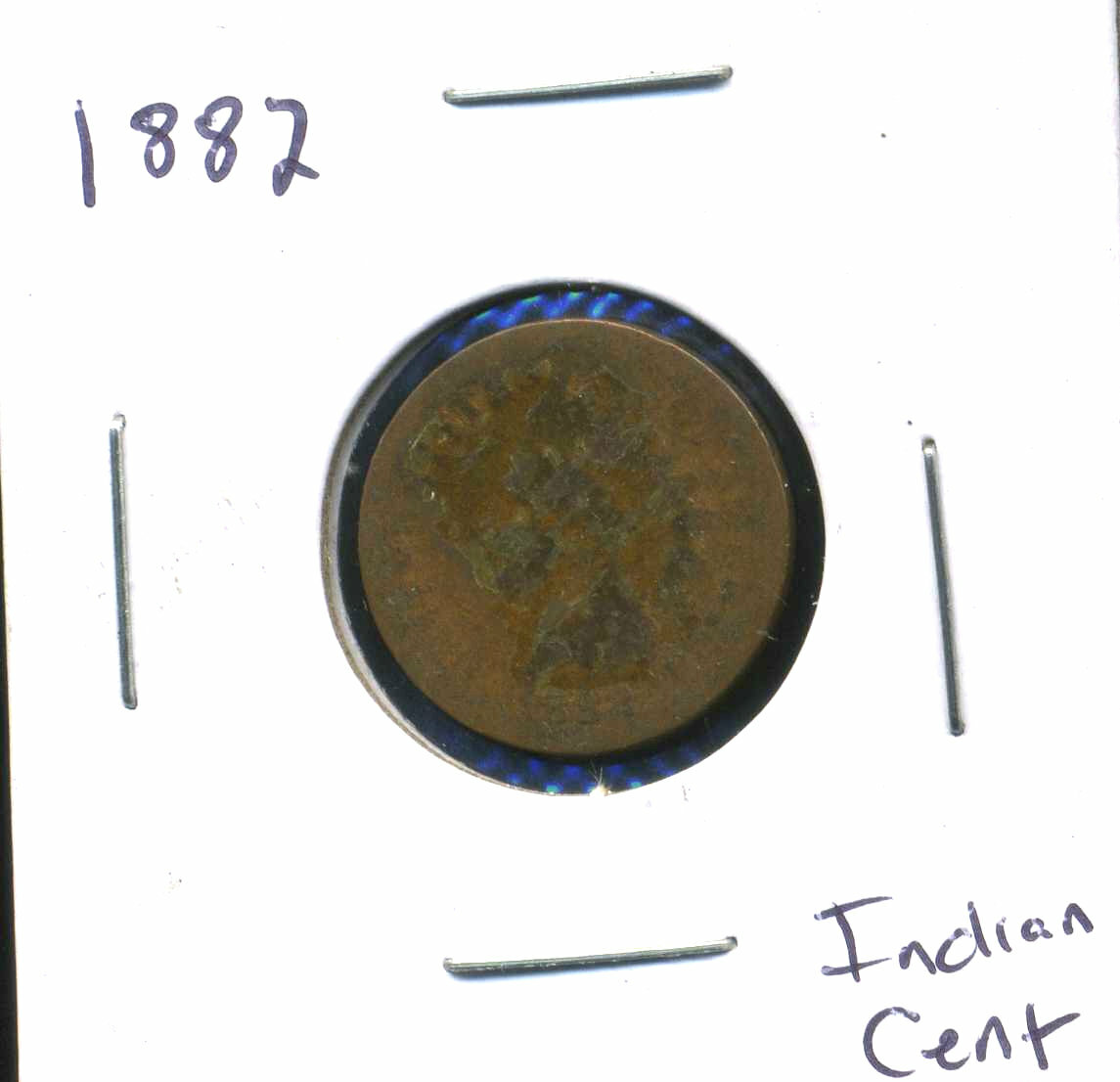 INDIAN HEAD CENT Head 1882 Circulated United States 1C PENNY 1 C Coin #6142