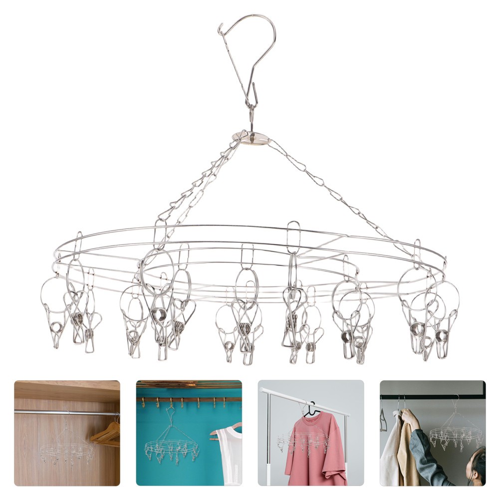 2Pcs Reusable Metal Herb Drying Racks Hanging with Stainless Clips for Herbs