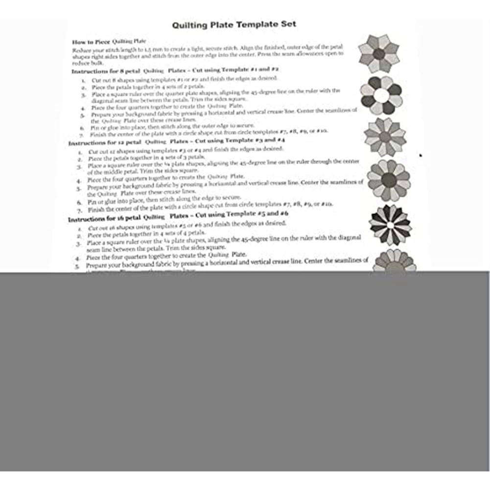 Dresden Quilting Template Set Template Patchwork Tool (10 Pieces) C8V23057