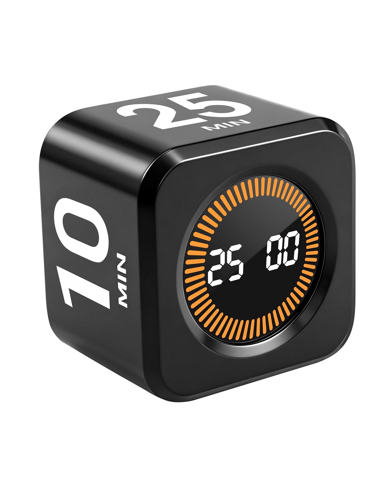 WAFHX Pomodoro Timer Cube for Productivity — 5/25/10/50 Pocket Size, Black